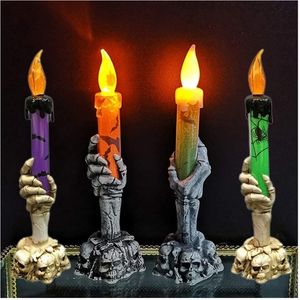 Giocattoli Halloween Led Scheletro Light Scheletro Ghost Hand Smokefree Horror Props Decoration Supplies Kids Toy Gift 220924