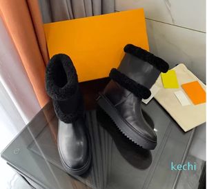 2022 Snow Booties Schwarz Cognac Braun Wildleder Römische Stiefel Gummilaufsohle Lässige Reise Kaltes Wetter