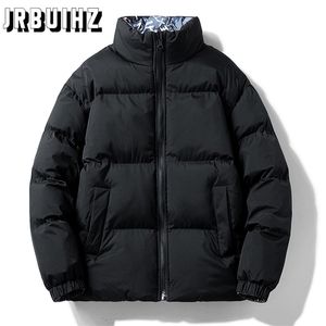Mens Down Parkas Korean Fashion Solid Colors Bubble Men Coat Winter Jacket Hipster Zipper Parkas Harajuku Khaki Black Puffer Jackets 5xl Parkas 220927