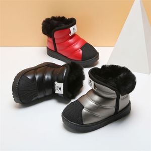 Stövlar barn skor för vinterpojkar avslappnad snö nonslip vattentät utomhussport plus sammet sxh002 220924