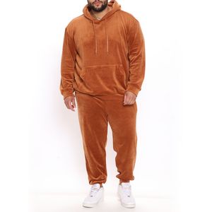 Mänens spårningsdräkter vinter varma hoodie män mode solida två stycken uppsättningar hösten casual långärmad huva tröja och byxor kostymer mens 220926