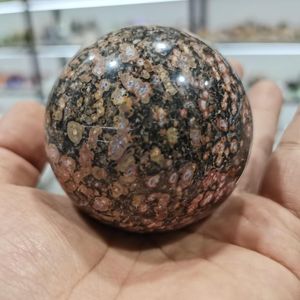 Decorative Figurines Healing Gemstones Carved Balls Natural Leopard Skin Jasper Stone Sphere Ball For Home Decoration Gifts Chakra Set