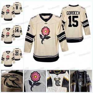 Gla MitNess ECHL Iowa Heartlanders 2022 Prairie Rose Alternate Third Jersey Ice Hockey Jersey Custom Any Number And Name Men Womens Youth Alll Stitched