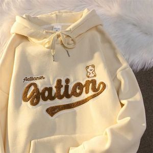 Women's Hoodies Sweatshirts Vintage Punk Style Streetwear Hoodies Chic V Neck Letters Embroidery Sweatshirt Women Baseball Oversized Tops Harajuku Clothes 220926