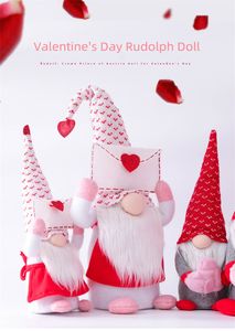 Kuvert k￤rlek ansiktsl￶s dekoration nordisk gnom docka f￶nster prydnad jul valentins dag g￥va