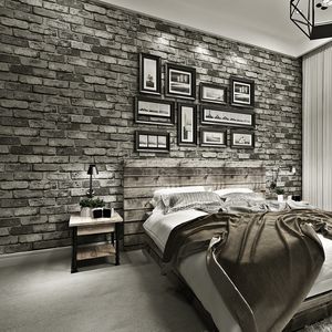 Обои современные винтажные кирпичные текстурированные обои для стен декор тисированные 3D стены бумажные рулоны спальня гостиная диван телевизор 220927