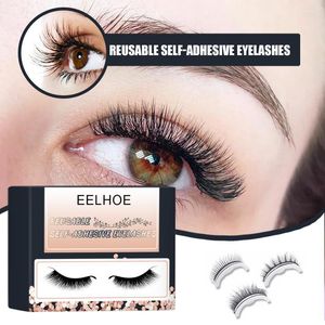 False Eyelashes Eelhoe 3D Real Mink Eyelash Natural Fiber Handgjorda tjock falsk sk￶nhetsmakeup kosmetisk TSLM1