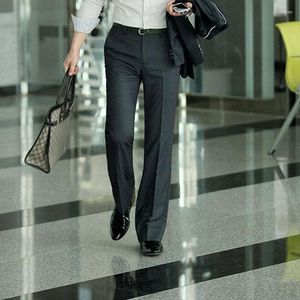 Męskie garnitury 2022 Wiosenna jesień moda w stylu koreański solidny garnitur biznesowy Długie spodnie Męskie Casual Slim Flare Pants S51