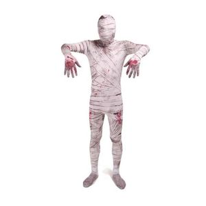 Halloween cosplay horror mummy catsuit costume stampa e motivazione tintura lycar full body