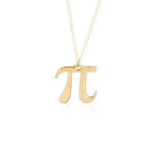 MATH PI 3.14 Symbolnummer Pendant Halsband Rostfritt stål Geometri Inledande bokstav Digital PAI Infinite Infinity Halsband för lärarstudentgåvor