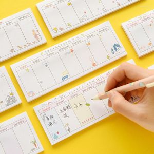 40pcs Kawaii Cute Weekly Plan Paper Scrapbooking Stickers Sticky Note Stationery School Supplies Memo Pad Papelaria Notebook
