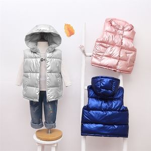 Weste Mädchen Jungen Baby Kinder Daunenweste Weste Niedlich Warm Plus Verdicken Winter Herbst Outdoor Jacke Strickjacke Kinderkleidung 220927