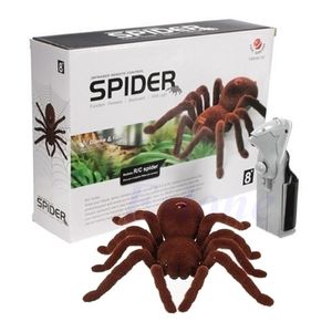 Electricrc Animals Kid Gift Remote Control Scary Creepy Soft Plush Spider Infrared RC Tarantula Toy 220923