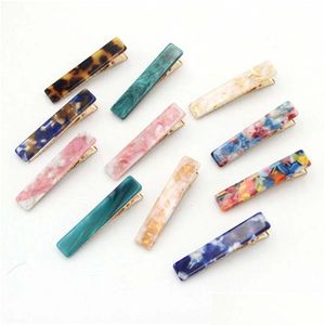 Hair Clips Barrettes Acetic Acid Plate Hair Clip Acrylic Duckbill Clips Lady Leopard Print Fashion Female Pin Accessories 1 2Yz J2 D Dh5Tp