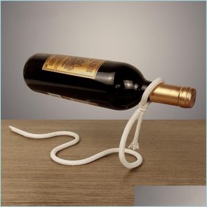 Dekorativa föremål Figurer Creative Suspenderat Rope Wine Rack Serpentine Snake Bracket Bottle Holder Bar Cabinet Display Stand Shel DH6D1
