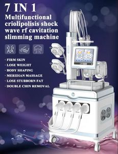 7 em 1 Slimming Cryo Therapy RF Cavitação Lipolaser Rases de lipolaser Clínica de ondas de choque de gordura Uso da dor muscular Remoção de gordura Equipamento de beleza