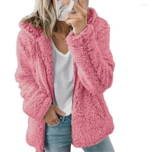 Kvinnors päls 2022 Autumn Winter Coat Soft Wool Plush Warm Plus Size Imitation Teddy Women Coats