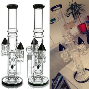 Rocket Bong Bubbler Glass Glashs Tubos de água Fab Egg Recycler Swoodhead PERC Oil Plates com junta de 18 mm