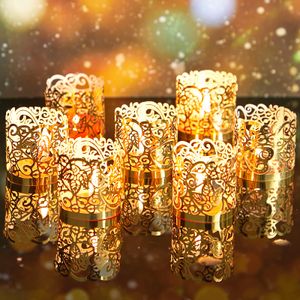 Candle Holders Tealight Votive Wrap Laser Cutting Paper Holder For Table Led Decor Party Wedding Gold Drop Delivery 2022 Bdebag Amud0