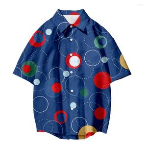 Erkekler Sıradan Gömlekler 2022 Camisas de Hombre Camisa Masculina Butik Gömlek Orijinal Polka Dot Baskı Erkek Yaz