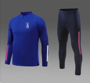 Time nacional de futebol da Grécia Treno masculino Treno de outono e inverno Treinamento de futebol ao ar livre Treinamento infantil Jogging Sports Sport Soccer Home Suit Custom Logo