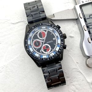 Männer beobachten Edelstahl Sechs Stiche Top Luxury Marke 42mm All Dial Work Quartz Uhren om Fashion Chronograph Clock Stahlgurt