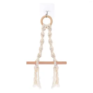 Hooks 1set Dekorativa pappersh￥llare v￤vda servett rack rollarrang￶r Beige