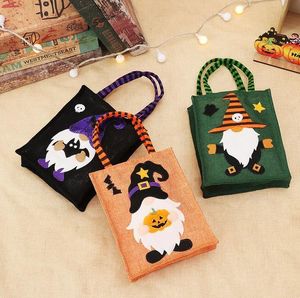 Christmas Decorations Handbag Kids Gift Candy Bag Linen bags For Festival Party Faceless Doll Wholesale