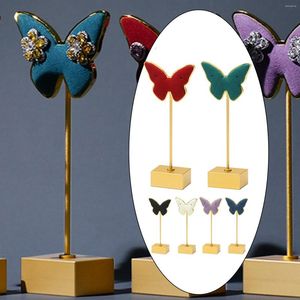 Jewelry Pouches Butterfly Design Earrings Stand Holder Tabletop Display Rack For Boutique Store
