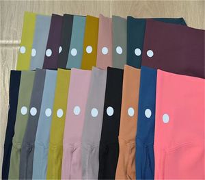 Aktive Sets LL Align Damen Yoga-Leggings, nahtlos, nackt, weiblich, Sport, hohe elastische Fitnesshose, weich, hohe Taille, Hüftlift, Tarnung, Neun-Punkt