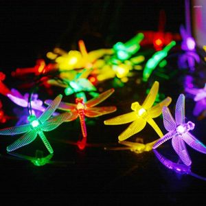 Stringhe Dragonfly Solar LED Light String Waterproof Garden Party Atmosphere Festival Outdoor Yard Decoration Lights