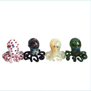 Smoking Pipes Colorf Handmade Octopus Shape Pyrex Glass Bong Smoking Tube Art Deco Portable Pipe Innovative Design He Cigarsmokeshops Dhr8P