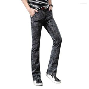 Herren-Jeans, modisch, schlankmachend, passend für Flare-Männer, lässig, Denim-Hosen, Röhrenhose, Streetwear, koreanischer Stil, Schneeflocke