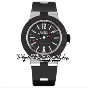 2022 DX103445 Алюминиевые автоматические механические мужские мужские часы 40 -миллиметровый резиновый логотип буква буквы Bezel Black Dial Marker.