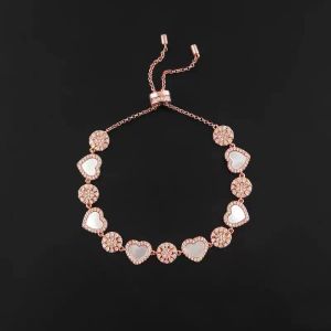 J￳ias de designer de pulseira A rosa Fritillary Love Bracelets feminino Luz de luxo rom￢ntico Rose Rose Sun Heart Bracelet Girlfriend Gift Party Party Party