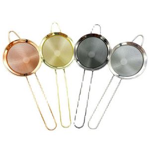 Coffee Filters Rose Gold Color Oil Grid Black Golden Filter Colors Cooktail Strainer Cone Tails Screen Newarrival P0927