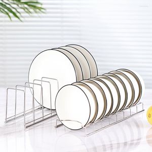 Hooks Stainless Steel Kitchen Organizer Dish Rack Household Drainage Cooking Pan Cover Stand Accessories