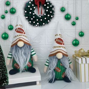 Christmas Decorations Major League Rugby Gnome Christmas Faceless Doll Sports Fan Window Ornament C63