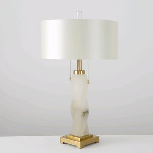 Table Lamps Simple Post-modern Bedroom Bedside Lamp Light Luxury Marble Living Room Personality Study LED Decorative