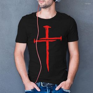 Camisetas masculinas camisetas masculinas 2022 Summer Casual T-shirt Streetwear Sports Fashion Fitness Sleeve curta Jesus Cristo