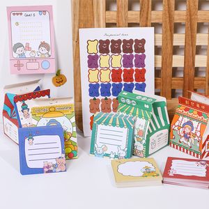 ANMÄRKNINGAR 200 SHEETS KAWAII STICKY MILK CARTON NOTEPAD borttagbar Boxed NoteBooks Planner Memo Stickers School Stationery 220927