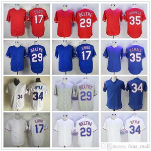 1938 Jersey Baseball Jersey Vintage 17 Shin-Soo Choo 29 Adrian Beltre 34 Nolan Ryan 35 Cole Hamels Blank Jerseys