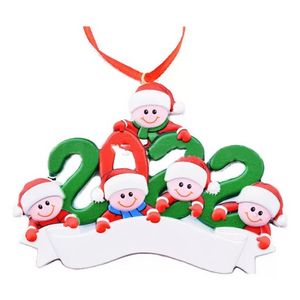 2022 Resin Personalized Family Christmas Tree Ornaments 2023 Cute People Winter Gift Free Delivery F0927