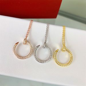 Double loop hook pendant love necklace designer luxury jewelry ladies gift with box