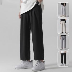 Herren-Hosen, einzelne Herren, weites Bein, Sommer, leichte Jogger-Hose, japanische Streetwear, kaltes Gefühl, bequem, Zuhause, Herren