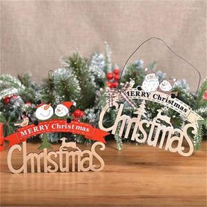 Decorações de Natal 1 PCS 21.5x25x15.5cm Decoração do ano 2022 Creative Wooden Colored Letters Tree Orninents pendente de decoração de casa natal