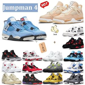 Jumpman 4S Men Women Basketball Shoes Black Cat University Blue Red Thunder UNC White Oreo Sail Pure Money Cactus Jack Infrared Cool Grey Mens Sports Sneakers