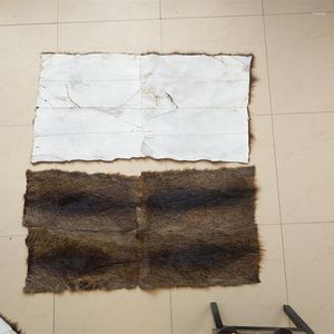 Blankets Genuine Nutria Skin Fur Throw Blanket Warm Furry Plates Bedside Carpet Soft Floor Rugs Home Decor DIY Material Handbags GarmentBlan