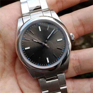 Superclone datejust r ol ey Classic Men Automatyczne zegarki mechaniczne Sapphire Perpetual Brak daty stal stalowy 114300 Dark Rhodium Dial Black Blue Watch 39 mm