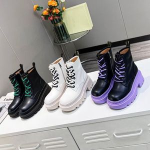 Autumn winter boots woman Thick soled zipper designer boot 100% Soft cowhide lady platform Lace up Casual shoe leather fashion High top